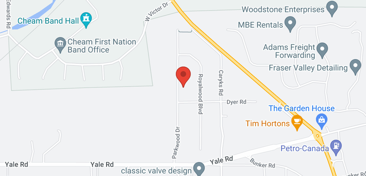 map of 10254 PARKWOOD DRIVE